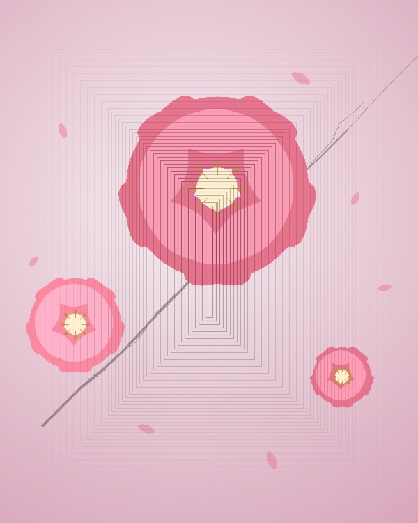 وشاح حرير بطبعة البتلة