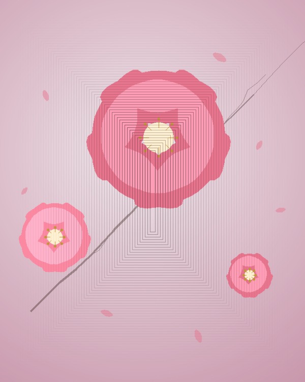 وشاح حرير بطبعة البتلة